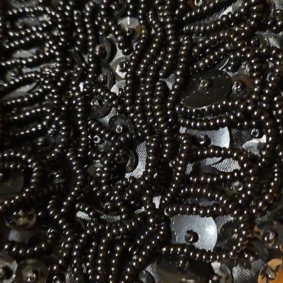 Vintage Beaded Black Clutch Evening Bag - Picture 4 of 12